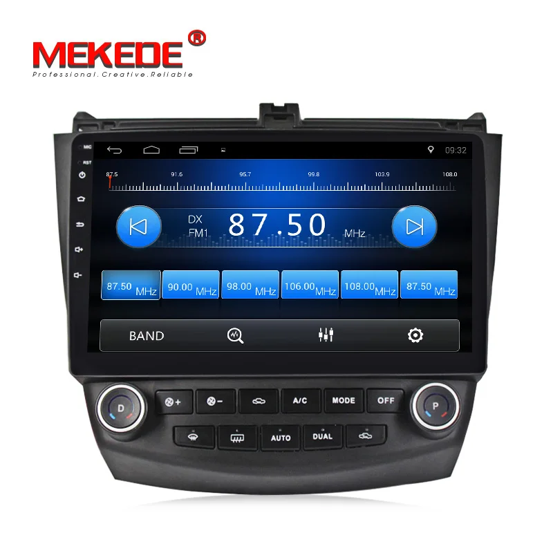 Cheap 2G+32G android 7.1 1024X600 HD Car DVD Player for Honda Accord 7 2003-2007 with GPS Radio  dual / Single Zone Climate Control 1