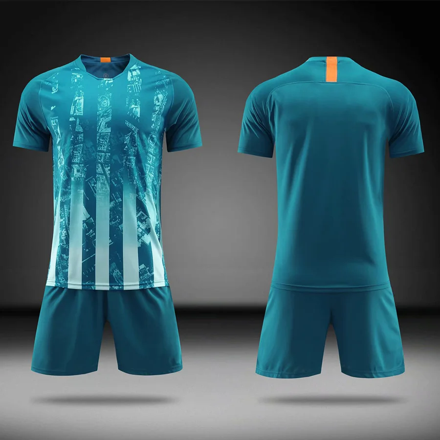 

2019Blank Soccer Jersey & shorts Adults & children jerseys Football uniform Soccer Training Suit Running Sportswear Customized