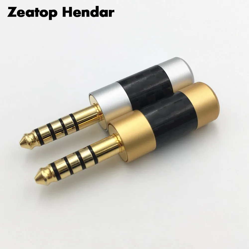 2 шт. HiFi 4 мм наушники из углеродного волокна 5 полюсный штырьковый разъем аудио DIY