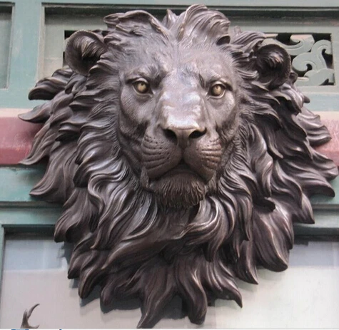 Us 339 94 50 Off Ymy 320 The Huge Lion Head Flat Bronze Sculpture Statue Art Hanging Wall H Us 339 94 50 Off Ymy 320 The Huge Lion Head Flat Bronze Sculpture Statue Art Hanging Wall H