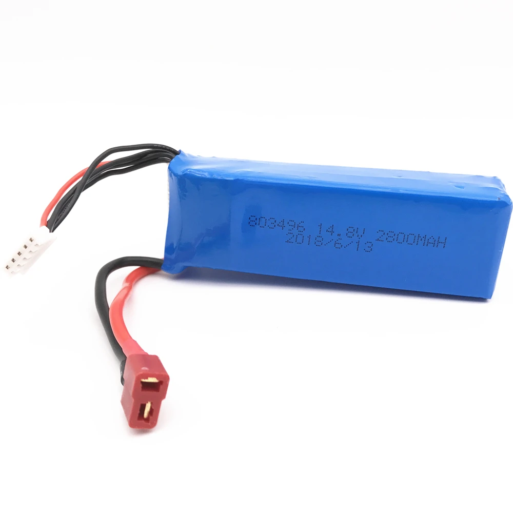 2 шт. литий полимерный аккумулятор 803496 14 8 в 2800 мАч 30C 4S T Plug для FT010 FT011 RC boat Lipo battery