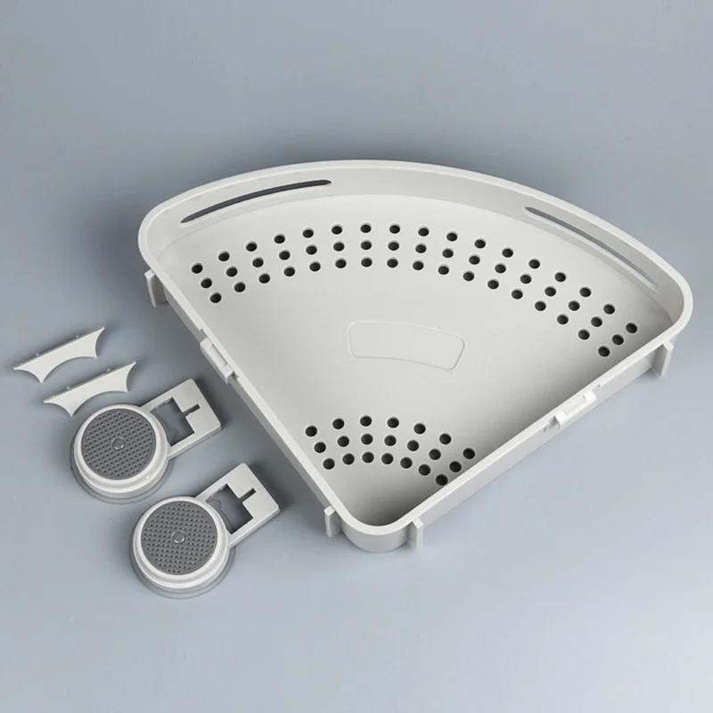 Snap Up Corner Shelf No Screws Bathroom Shelf Organizer Caddy Mounted