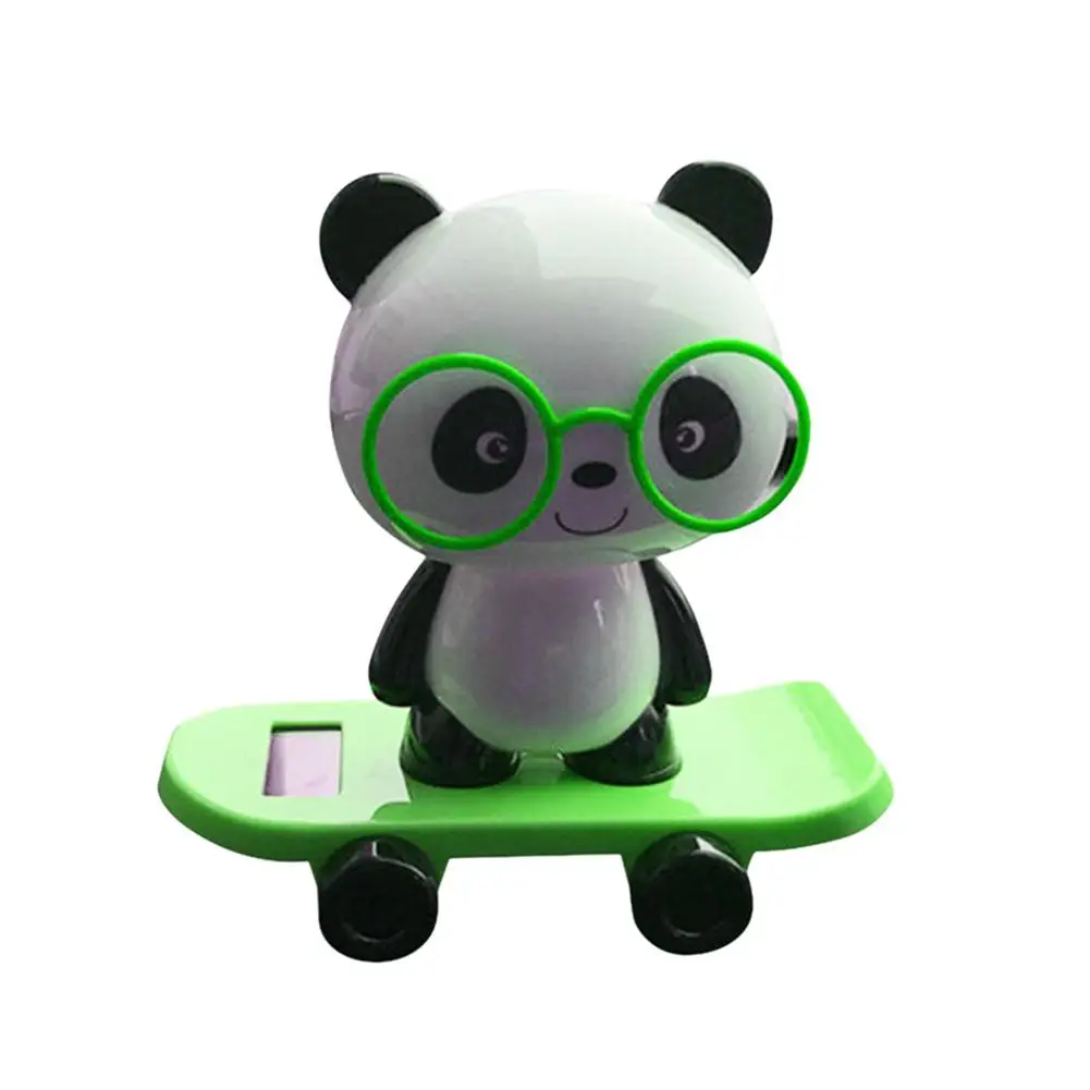 Cute Solar Powered Car Dashboard Home lastic Desk Decor Dancing Panda Swinging under the sunlight or light Toy Gift home decor | Дом и сад