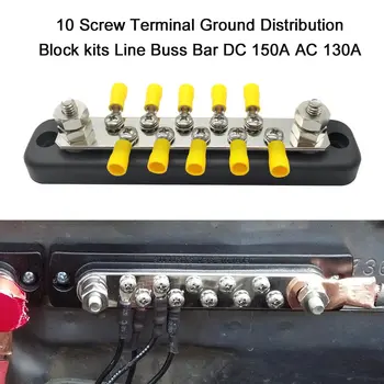

20/10/5 Optional Screw Terminal Ground Distribution Block kits Line Buss Bar DC 150A AC 130A