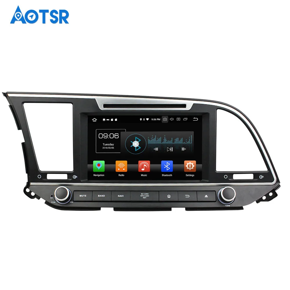 Top Autoradio Android 8.0 1 din Car GPS Radio For Hyundai Elantra 2016 2017 2018 Touch Screen Auto Stereo GPS 1024*600 CANBUS Radio 11