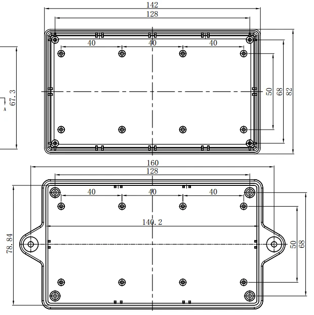 plastic box enclosure electronics junction housing abs plastic instrument enclosure project enclosure housing case szomk diy enclosure (6).jpg