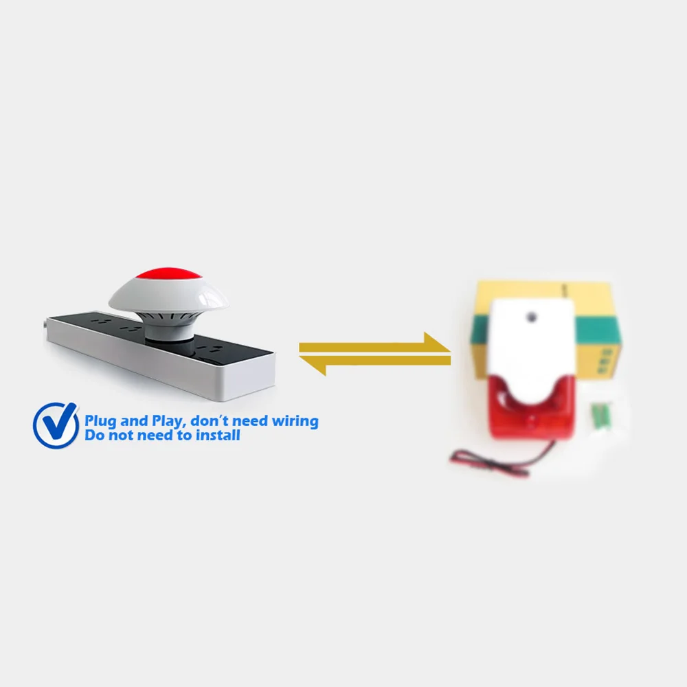 KERUI de alta calidad inalámbrico intermitente sirena sistema de alarma Flash cuerno rojo luz estroboscópica sirena Kit 433 MHz traje para la mayoría sistema de alarma