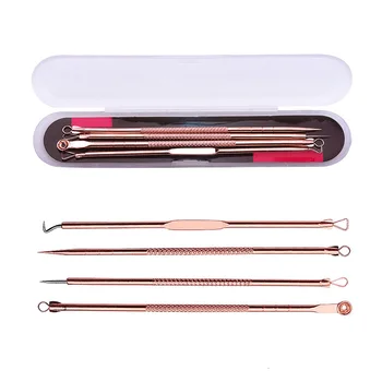 

4 Pcs/Set Acne Blackhead Removal Needles Stainless Pimple Spot Comedone Extractor Cleanser Beauty Face Clean Care Tools 669