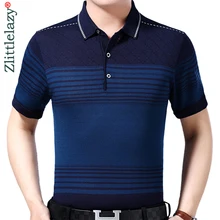 Брендовая Повседневная летняя полосатая рубашка поло с коротким рукавом, мужская рубашка из Джерси, роскошные мужские футболки поло, модная одежда 50526