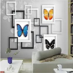 Beibehang пользовательские крупномасштабных росписи 3D стерео Абстрактная Геометрия сон бабочки гостиная ТВ фоне стены обои