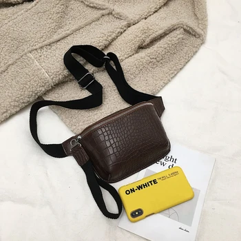 

Fashion Women Waist Bag Mens Stone Pattern Fanny Pack Chest Pouch Sport Phone Money Shoulder Bag Pu Waterproof Adjustable