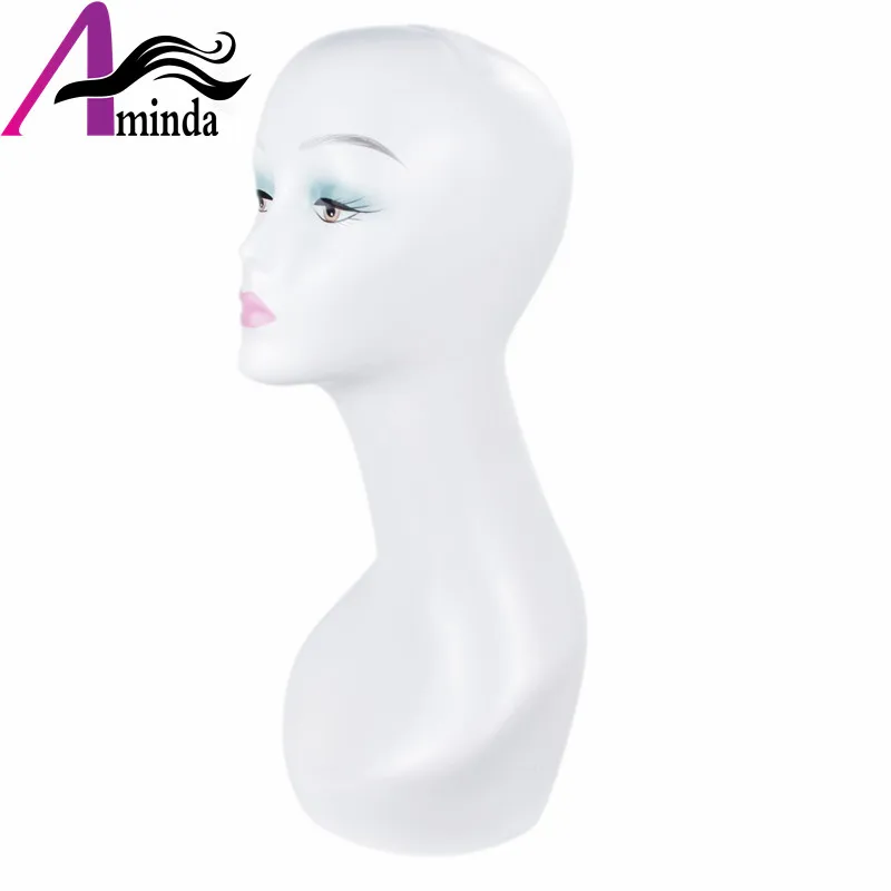 Plastic Wig Making Mannequin Head Afro Makeup Model Head With Long Neck For wigs hat display  (11)