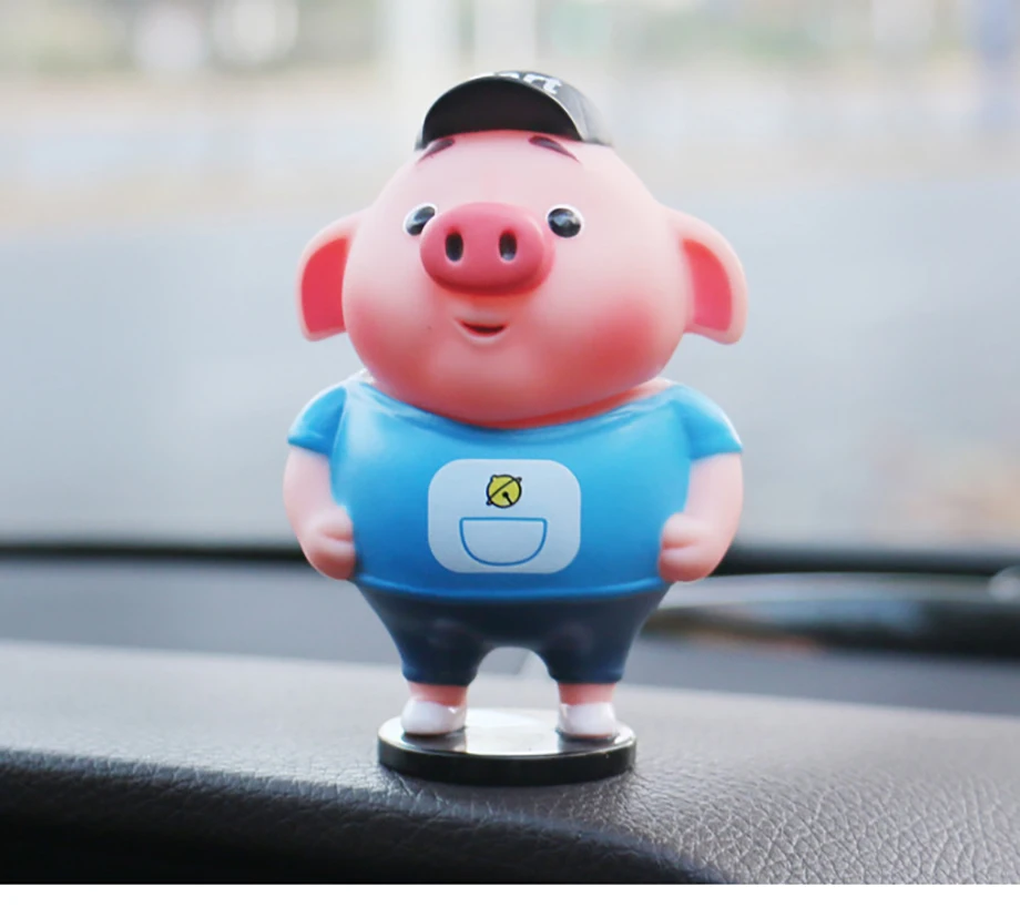 Милые украшения для приборной панели автомобиля мультфильм детские игрушки со свинками для автомобиля украшения Забавная фигурка кукол автомобильный аксессуар авто интерьерный орнамент подарки