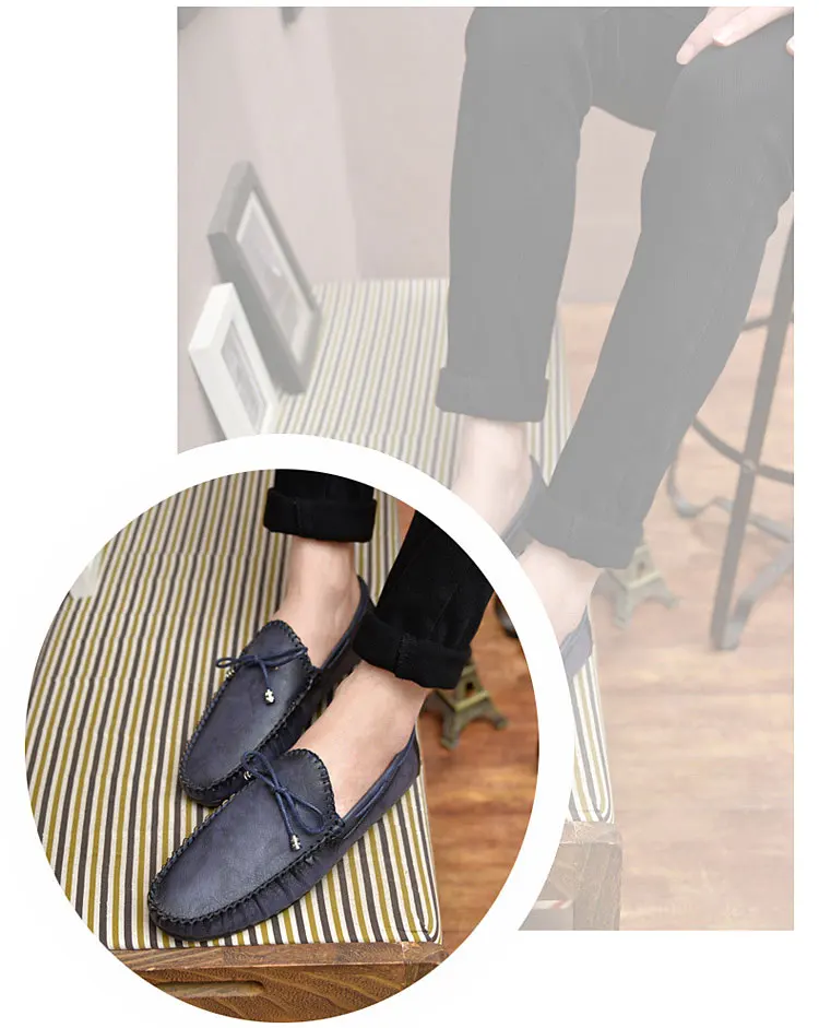 Casual Leather Loafer Shoes Men Soft Comfortable Driving Shoes Men Moccasins Footwear Mokasin Kasual For Men Schoenen785