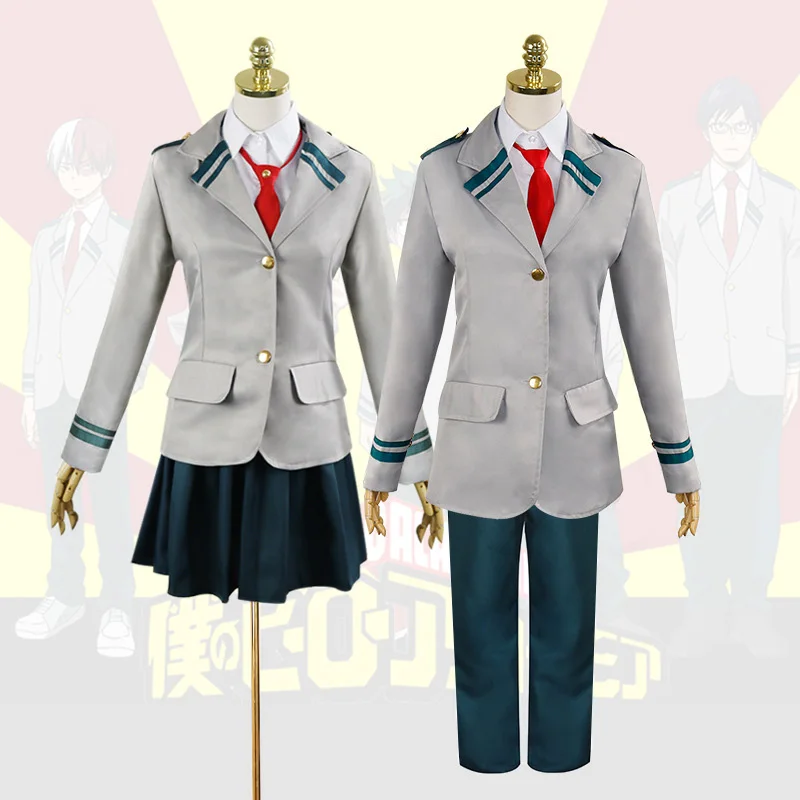 Аниме Boku No Hero academic школьная форма My Midoriya Izuku Uraraka Ochako Карнавальные Костюмы для