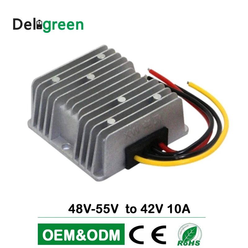 

DC 48V-55V to 42V DC 10A Step Down Power Supply Module Regulator Waterproof Buck Converter