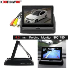 Koorinwoo 4," TFT lcd задний вид автомобиля монитор 800*480 для DVD/камера заднего вида Авто складной монитор парковочная система