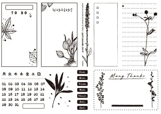 

Plants note Clear Stamp for Scrapbooking Transparent Silicone Rubber DIY Photo Album Decor 1425