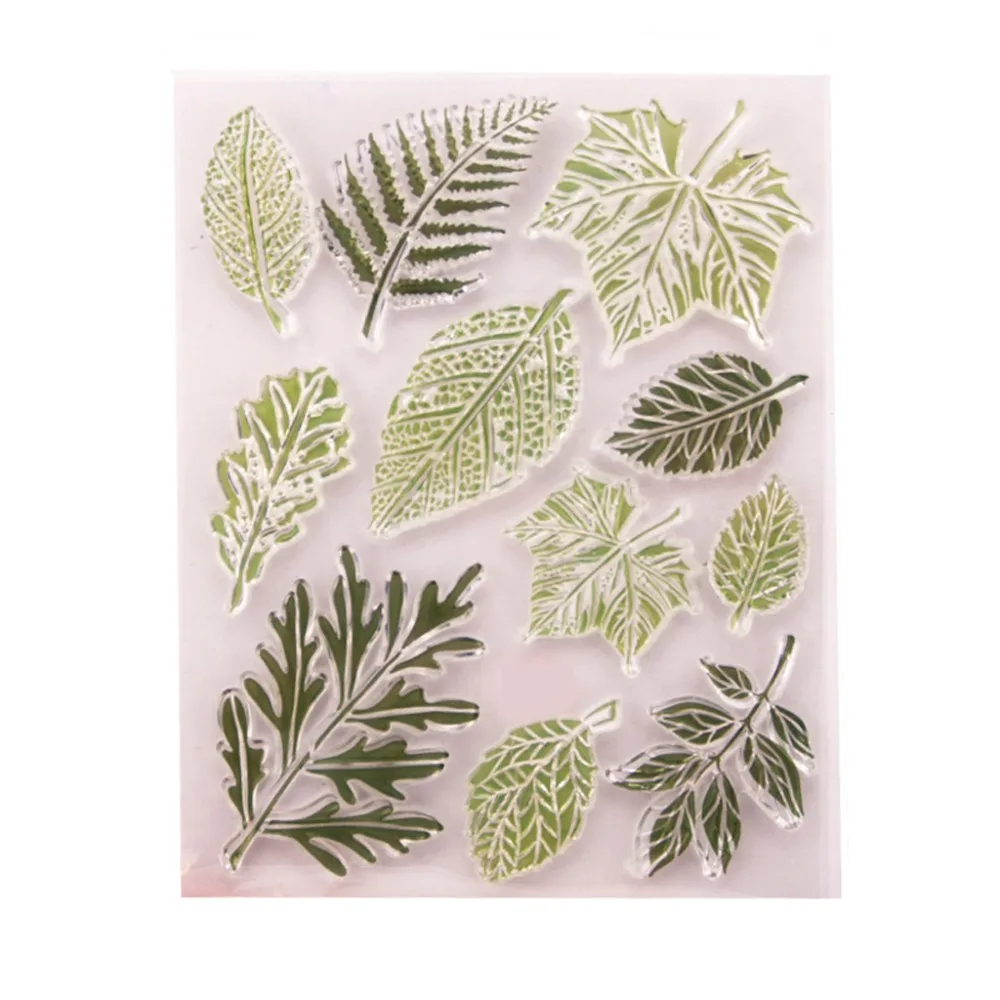 

Leaf Silicone Clear Seal Stamp DIY Scrapbooking Embossing Photo Album Decorative Paper Card Craft Art Handmade Gift