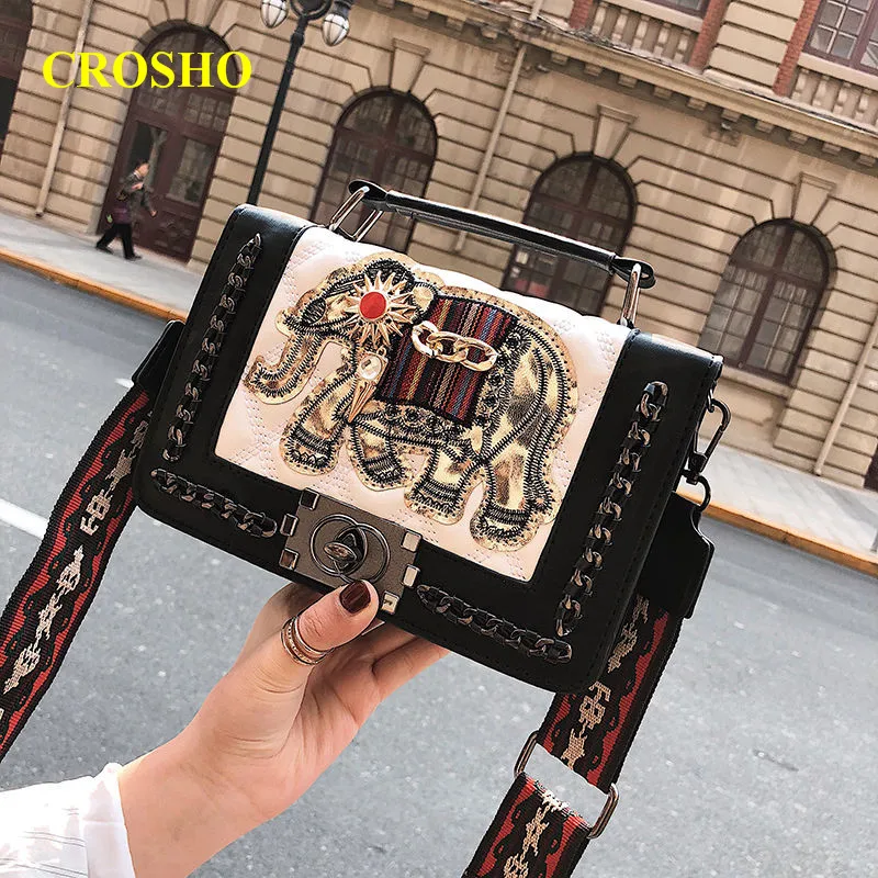 

CROSHO The Ringer Boson Is A Cross Shoulder Bag Messenger Bags Elephant Prints