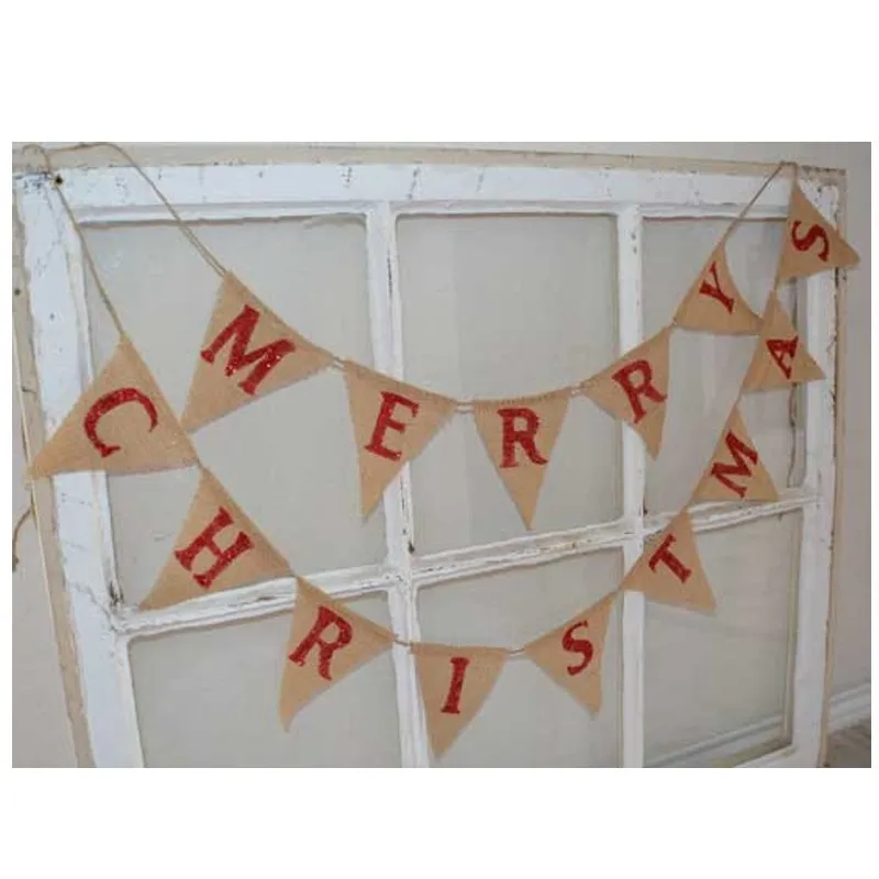 free shipping merry christmas mini burlap banner bunting garland party decorations home party supplies photo props diy flag in event party from home - Merry Christmas Burlap Banner free shipping merry christmas mini burlap banner bunting garland party decorations home party supplies photo props diy flag in event party from home - Merry Christmas Burlap Banner