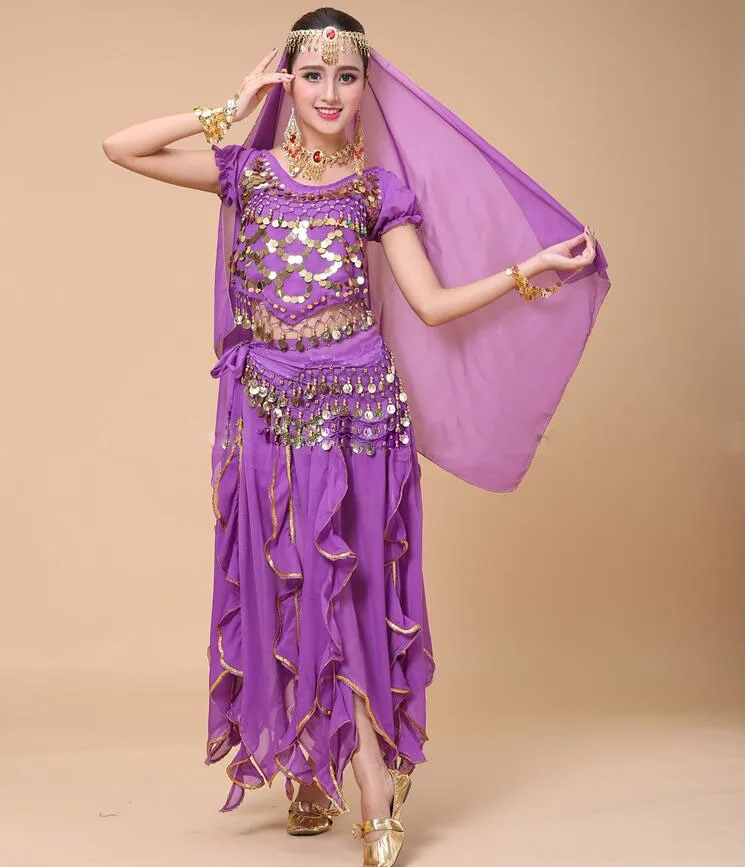Bollywood traje de dança indiano, conjunto de