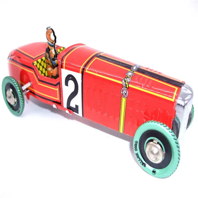 Коллекция для взрослых, ретро заводная игрушка, металлическая Оловянная красная машинка, механическая игрушка, заводные игрушечные фигурки, модель для детей, рождественский подарок