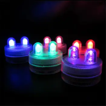 

10pcs / Pack Double LED Waterproof Birthday Party LED Light Waterproof Lamp Vase Aquarium Light Underwater