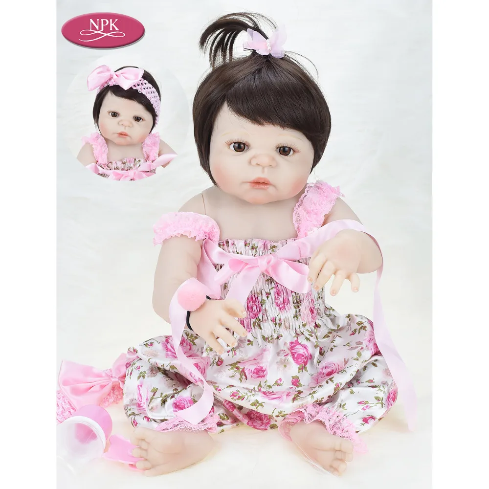 

NPK Real 57CM Full Silicone Body Reborn Baby Doll Toy Lifelike Newborn Babies Fashion Princess DOll Menina Bebe Reborn Bonecas