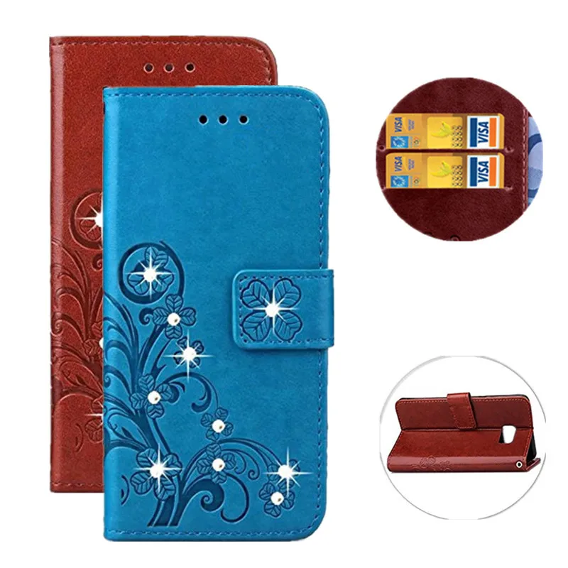 Мода Diamond Bling кожаный флип чехол для Motorola Moto G4 плюс G5 G6 играть блеск кошелек