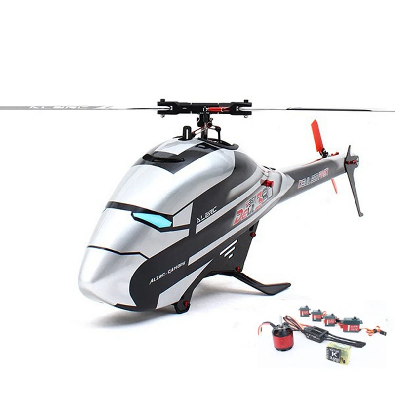 Hot ALZRC Devil 380 FAST RC Helicopter Super Combo With Flybarless Head Rotor Set Thickened Carbon Fiber Tail Boom RTF