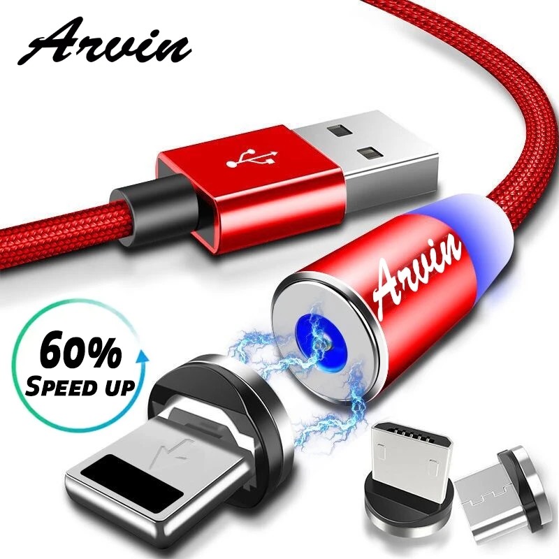 

1M Magnetic Cable For iPhone Micro Usb Cable Type C Adapter Phone Microusb Type-C Magnet Charger Usb for Samsung Xiaomi 7 8 Cord