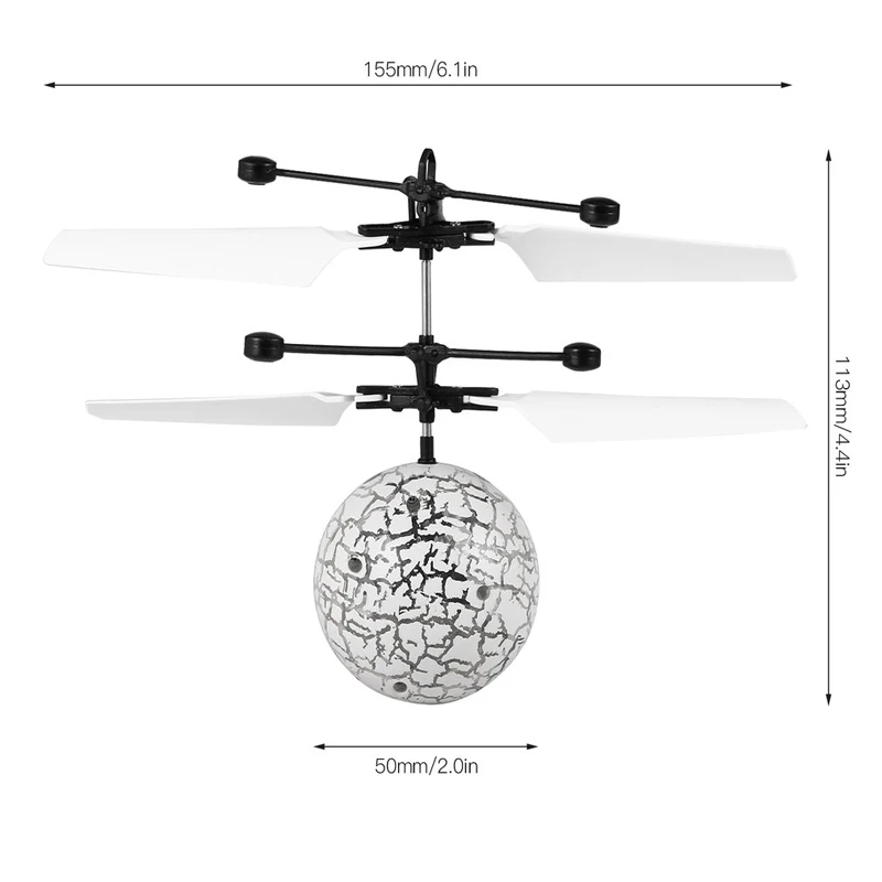 Светодиодный мини-Радиоуправляемый вертолет-мяч электрическая электронная игрушка индукционный самолет пульт дистанционного управления игрушка летающий мяч-вертолет