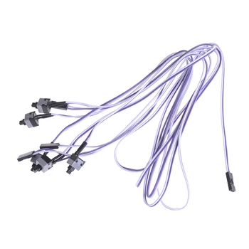 

Switch On/Off/Reset Button Computer Motherboard Power Cable Replacement Power Momentary Push Button Switch Connector Cable 5pcs