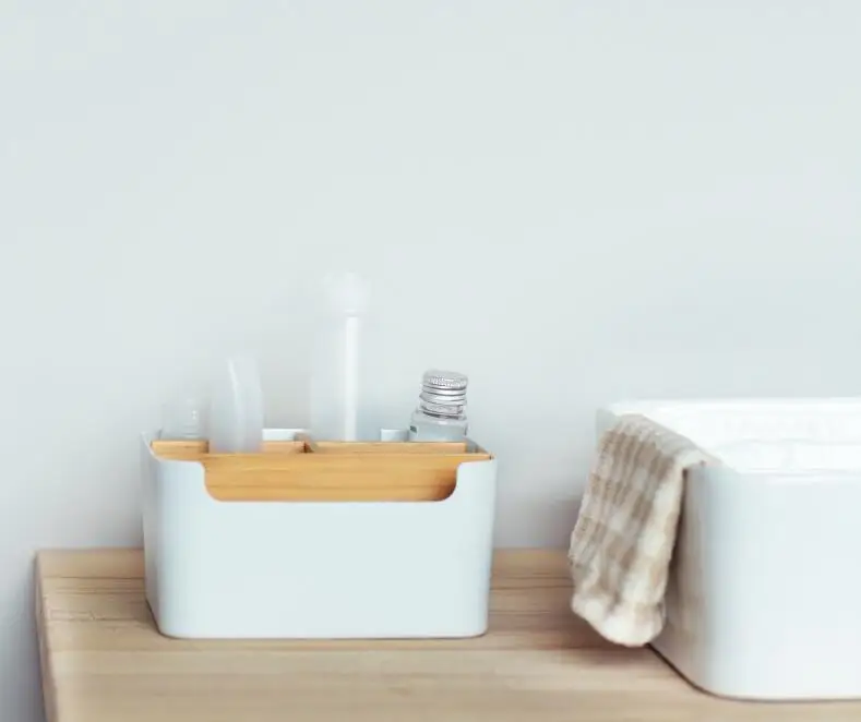 Youpin Wood BOX Detachable Organiser Box Bathroom Cosmetic Storage Box Wood ABS Case For Smart Home