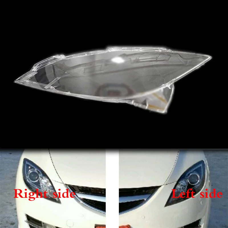 

For Mazda 6 2009 - 2012 Sedan 4Dr front headlamps transparent lampshades lamp shell masks headlights cover lens Headlight glass