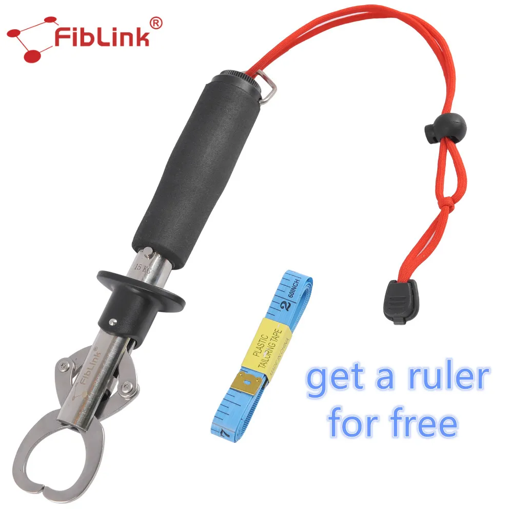 Fiblink Portable Fish Lip Gripper Grabber Stainless Steel Grip 15Kg