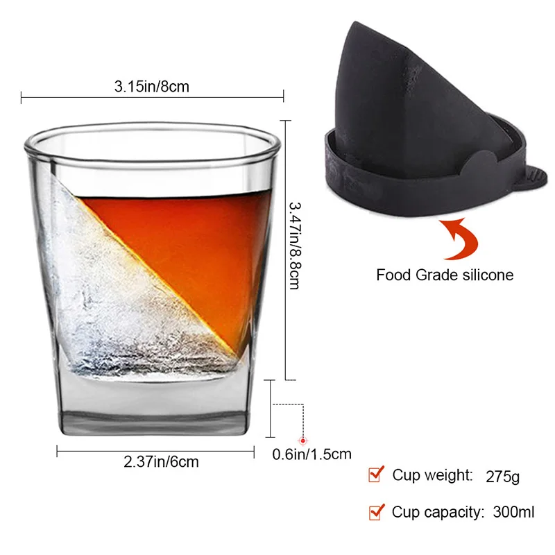 Kopen TEENRA 1 stks Whisky Wijn Beker Met Siliconen Ijs Schimmel Vodka Ijs cup Siliconen Vorm Wijn Cup Drinkware Gereedschap