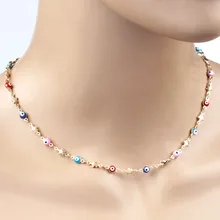 Модное ювелирное изделие, ожерелье-чокер со звездами сглаза для женщин, колье Oeil, ожерелье с очаровательной цепочкой, ожерелье ручной работы, colar olho grego