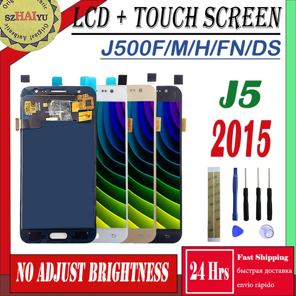 

SZHAIYU SM-J500FN/F/M/H/DS For Samsung Galaxy J5 2015 J500 Touch Sreen + LCD Display J500H J500FN J500F J500M /DS Screen Panel