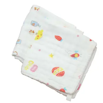 

Kidlove 2PCS 6-layer Washed Gauze Square Face Towel for Shower 25x25CM