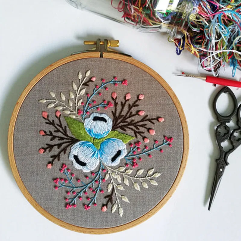 

Flower Stereo Embroidery Materials Package DIY Handmade Embroidered Needlework Set Cross Stitch Sewing Supplies Home Decor