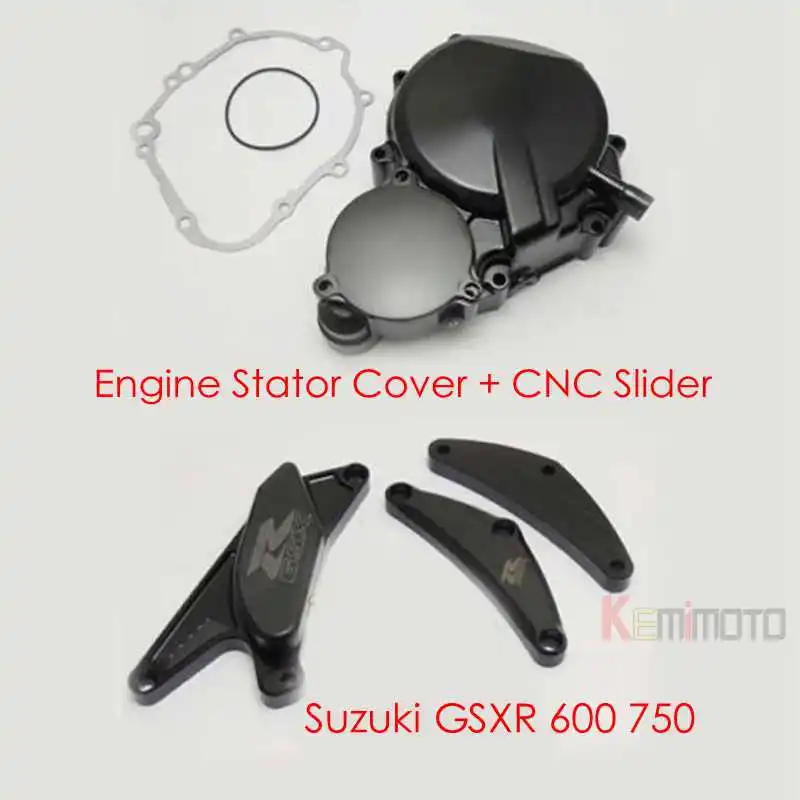 

Engine Stator Cover with CNC Slider for Suzuki GSXR 600 750 2006 2007 2008 2009 2010 2011 2012 2013 2014 2015 After market