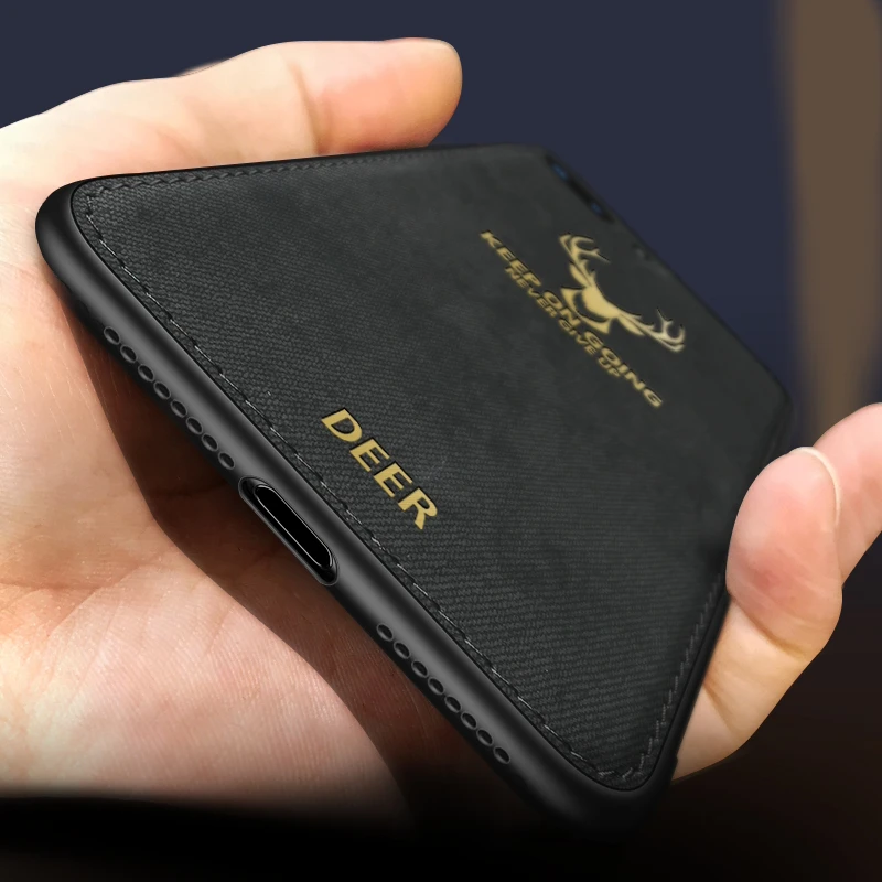 Goede Doek Textuur Telefoon Case Kerst Herten Batman Patroon ultradunne Silicon Telefoon Back Cover Voor iphone x 6 6 s 7 8 Plus XS Max XR