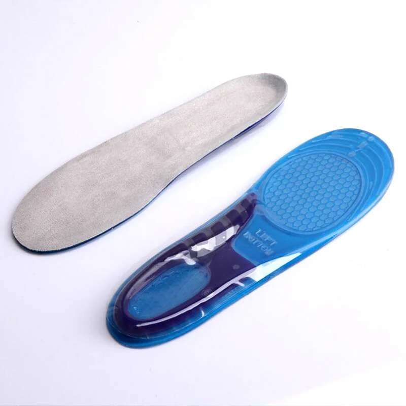 JUP 1 Pair Silicon Gel Can Be Free to Cut Breathable  Orthotic Arch Support Massaging Insoles Military Training Shock Absorber