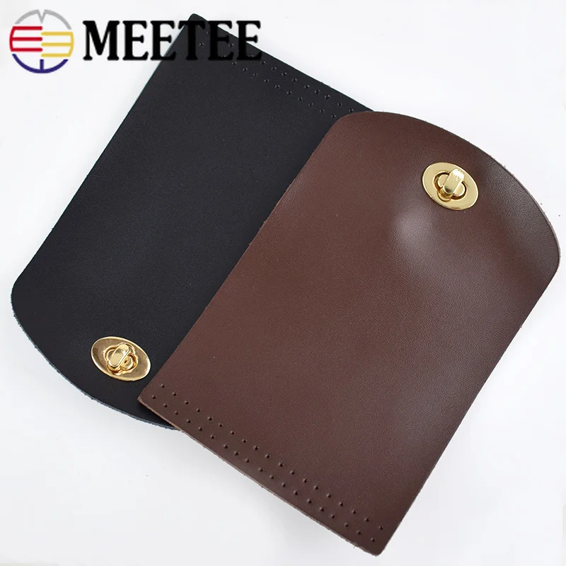 

Meetee Bag Flip Cover Leather Clasp Lock Leather Handle Replacement Buckle DIY Handbag Shoulder Bag Parts Accessories BF018