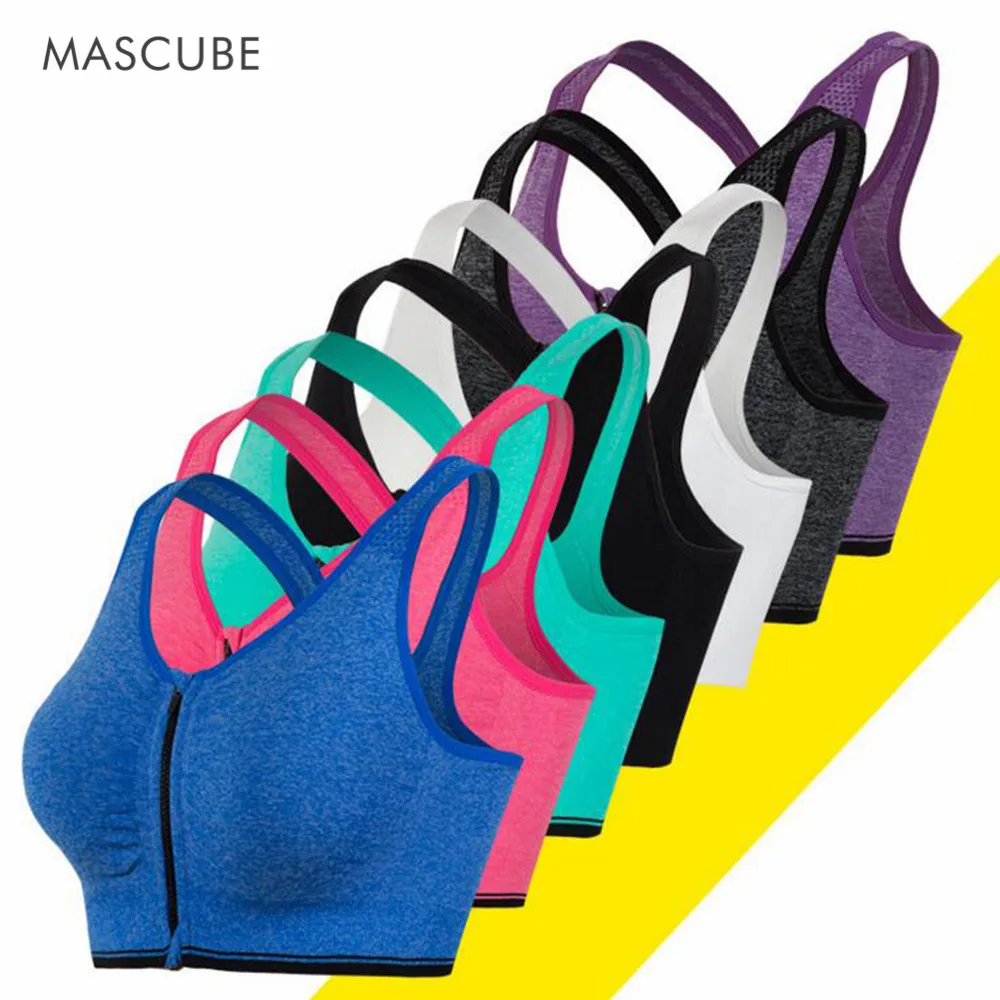 

MASCUBE Sexy Women Sport Bra Gym Running Sports Yoga Bra Breathable Underwear Women Bra Push Up Crop Top Fitness Athletic Bra