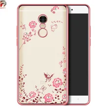 For Xiaomi Redmi Note 4X Case Snapdragon 625 Flower Bling Diamond Soft TPU Silicone Clear Back Phone Cover Redmi Note 4 Global(China)