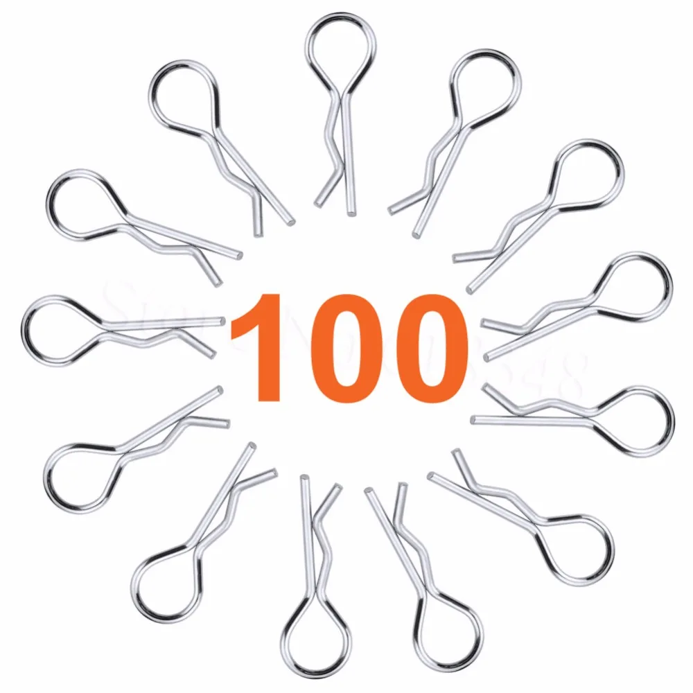 100 шт. универсальные зажимы для кузова радиоуправляемых моделей автомобилей 1/10