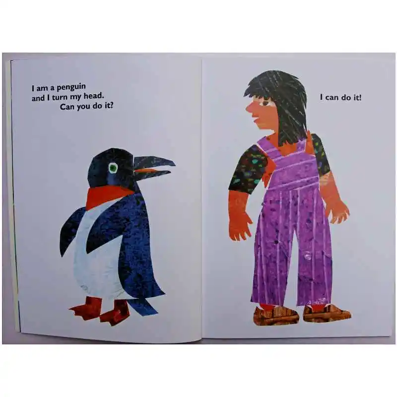 Dalla Testa ai Piedi di Eric Carle Educativo Inglese Libro di Carta di  Apprendimento Libro di Storia Per Il Bambino Scherza I Regali Dei Bambini